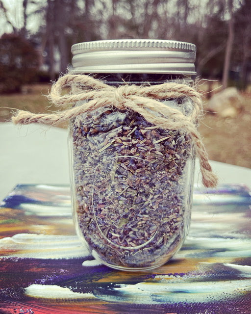 Lavender Botanical Filled Mason Jar